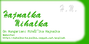 hajnalka mihalka business card